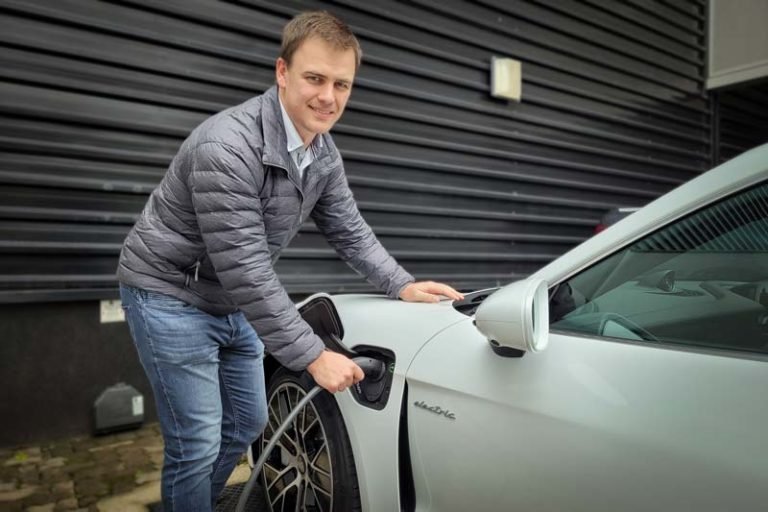 Erwin Meyer Charging the Porsche Taycan